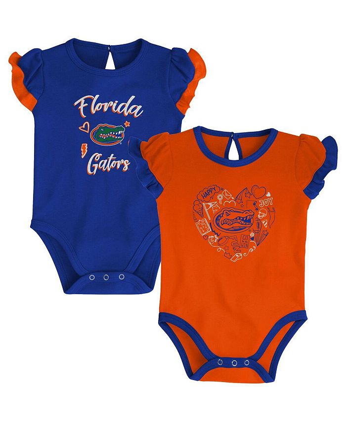 Комплект боди из двух частей Royal, Orange Florida Gators Too Much Love для девочек-новорожденных и младенцев Outerstuff, оранжевый