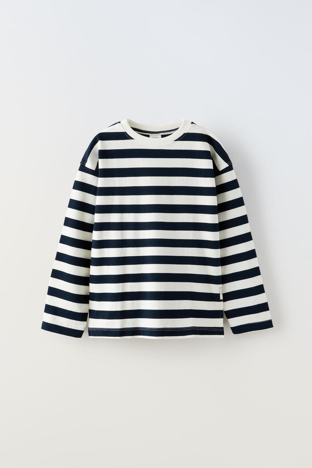 

Тяжелая футболка в полоску ZARA, темно-синий