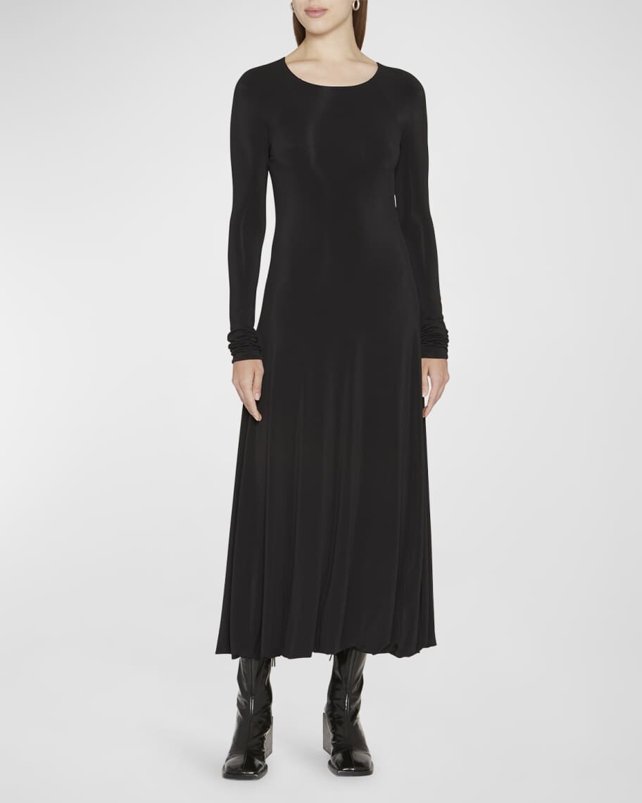 

Платье миди с пышной юбкой и открытой спиной Jil Sander