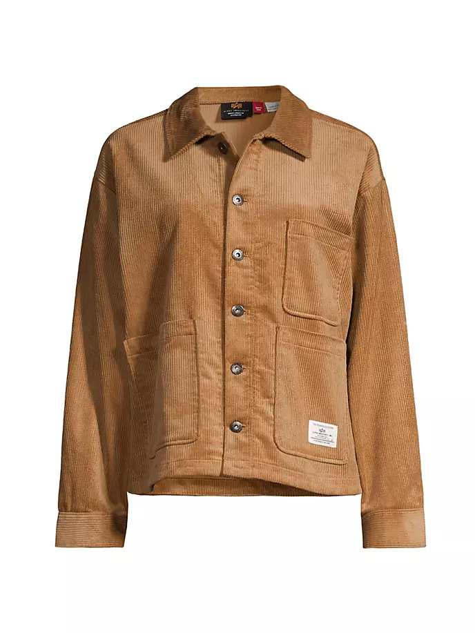 

Вельветовое пальто для работы Alpha Industries, цвет bronzed brown