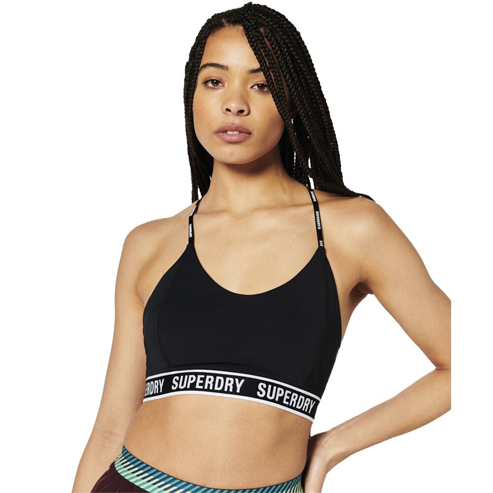 

Спортивный бюстгальтер Superdry Train Mid Impact Elastic Bra, черный