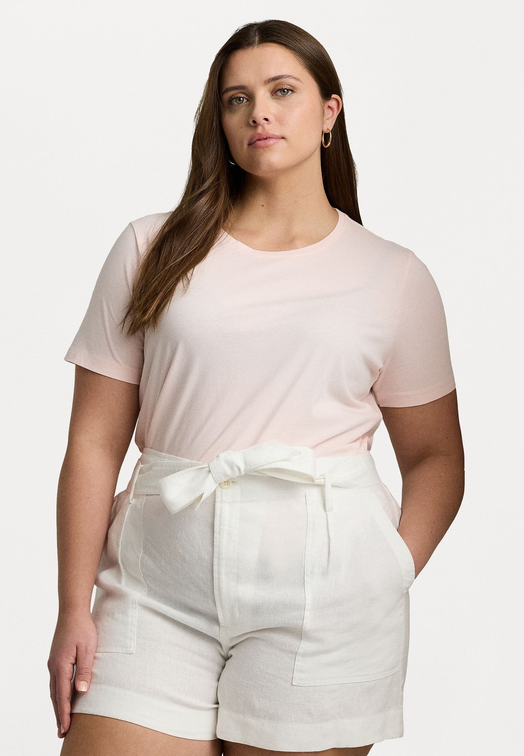 Базовая футболка GENETH Lauren Ralph Lauren Woman, розовый