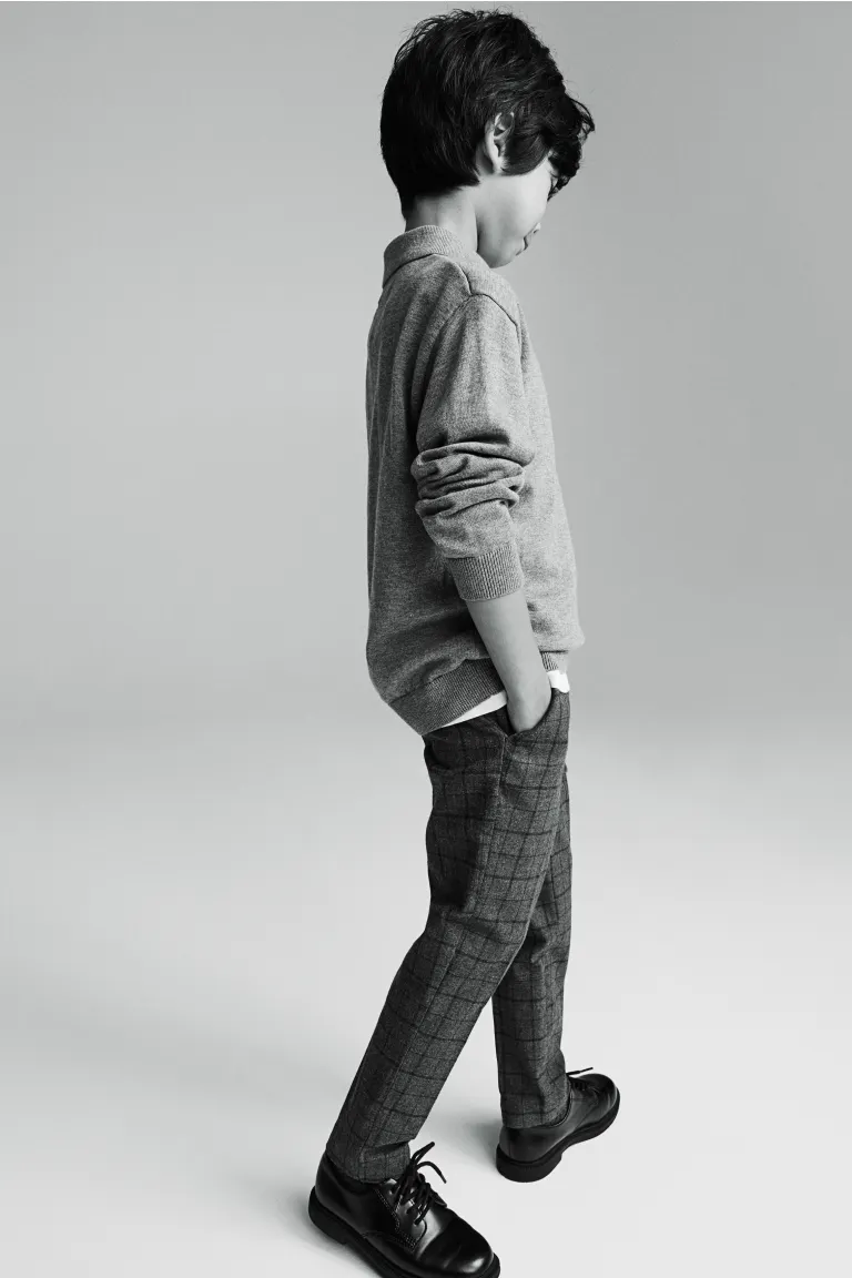 

Костюмные брюки узкого кроя H&M, серый