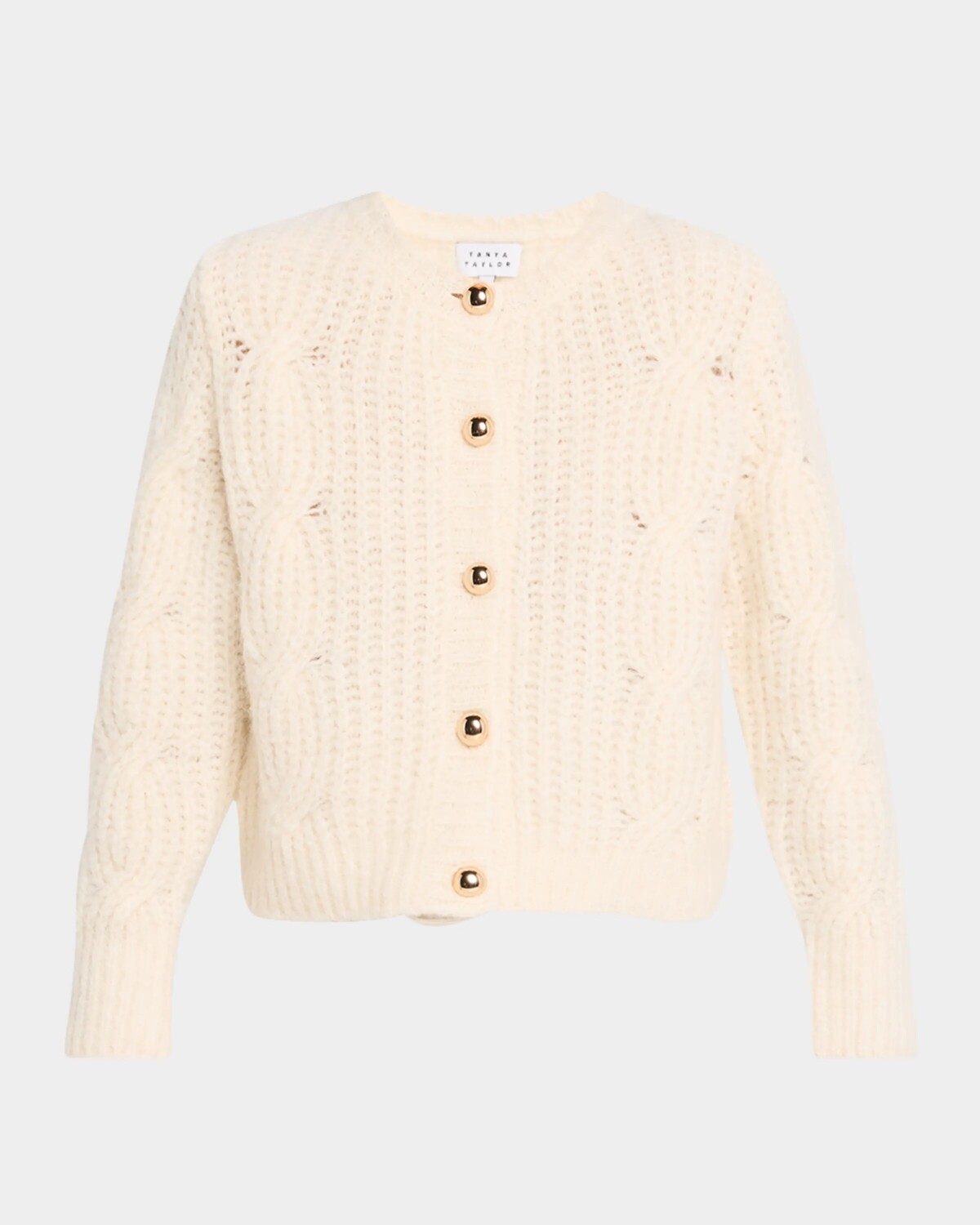 

Кардиган косой вязки Hale Tanya Taylor, цвет Cream
