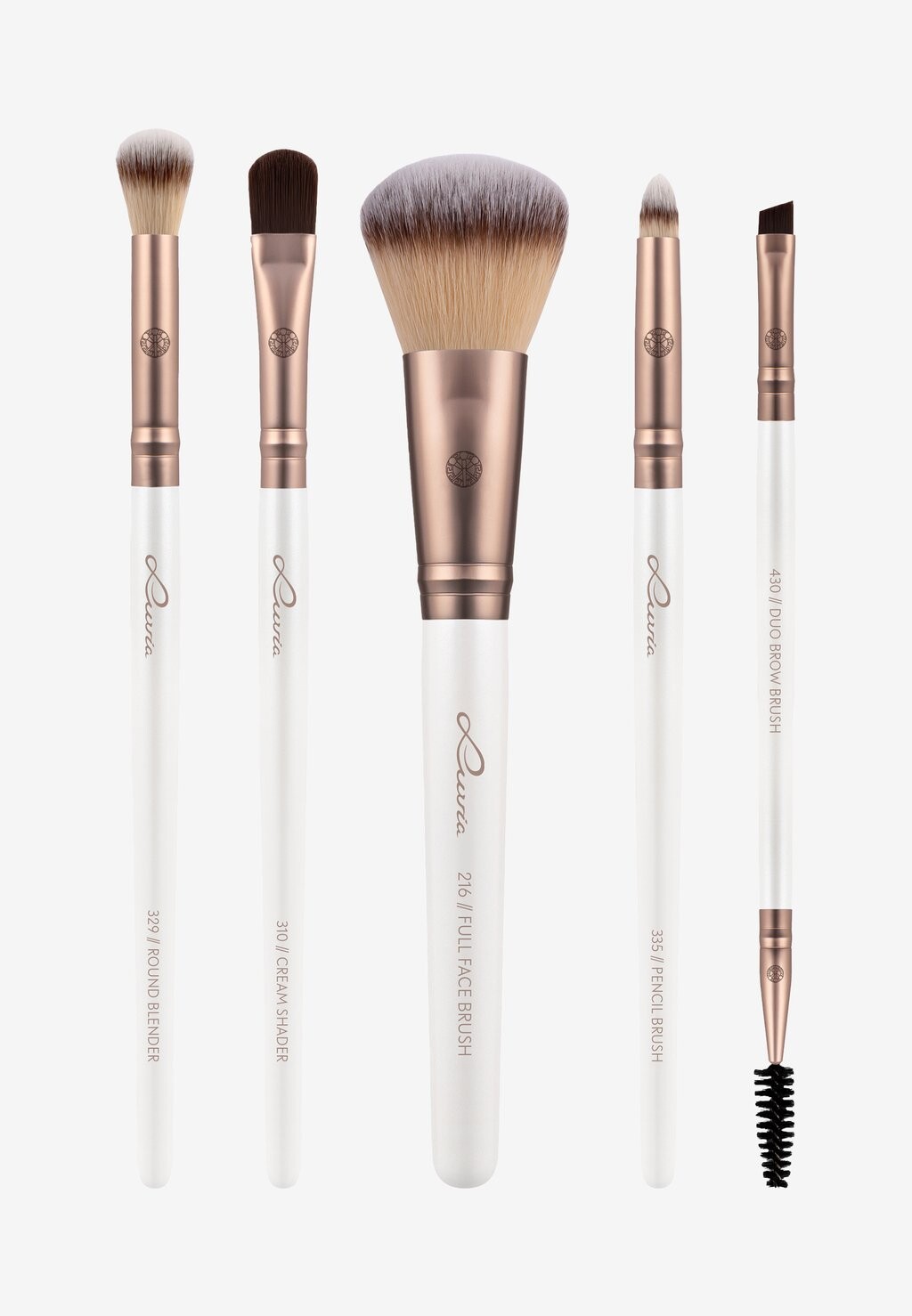 

Набор кистей Daily Selection Luvia Cosmetics, цвет pearl white/coffee brown