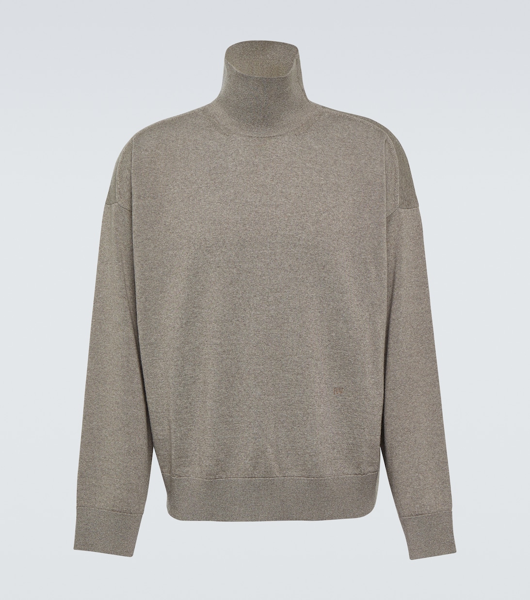 цена Шерстяной свитер с высоким воротником Bottega Veneta, бежевый