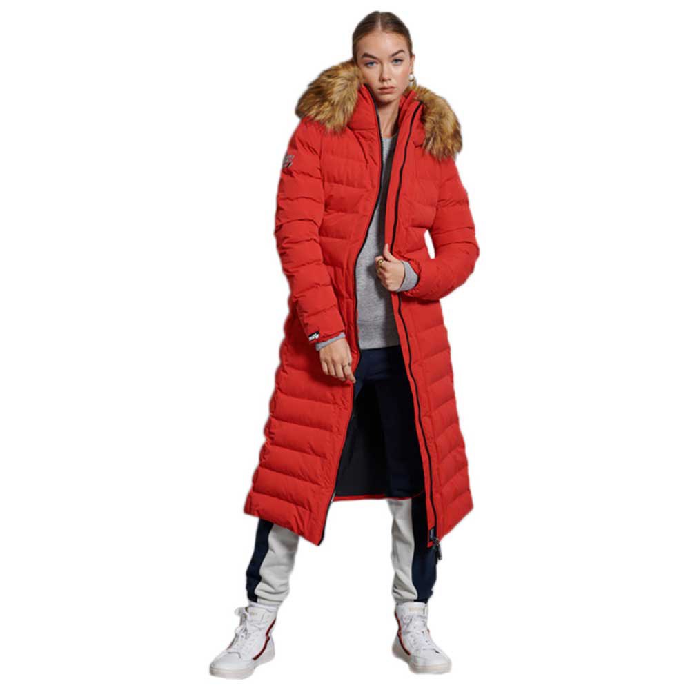 

Куртка Superdry New Arctic Long Puffer, красный