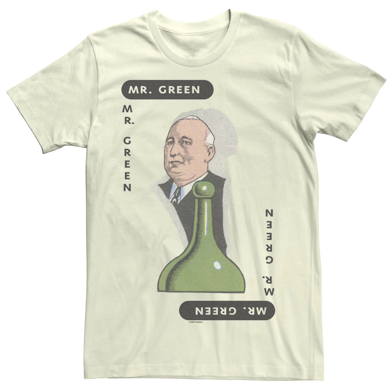 Мужская классическая зеленая футболка Clue Mr. Green Game Piece Licensed Character