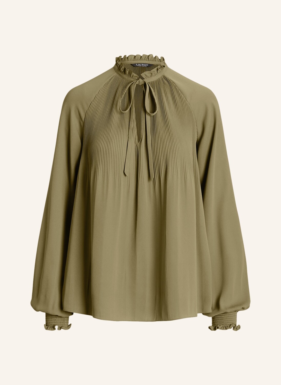 

Блуза LAUREN RALPH LAUREN mit Plissee, оливковый