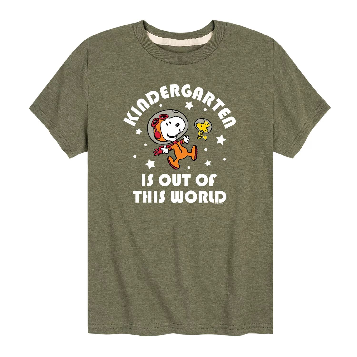 

Футболка с рисунком Peanuts Out Of This World для мальчиков 8–20 лет Licensed Character, зеленый