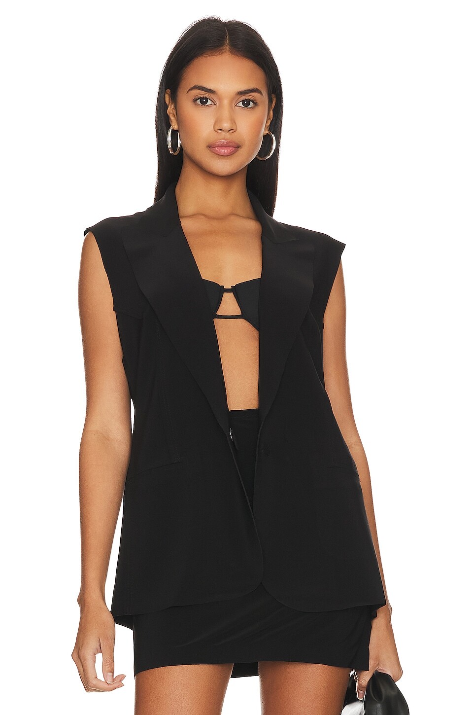 

Пиджак Norma Kamali Sleeveless Single Breasted, черный