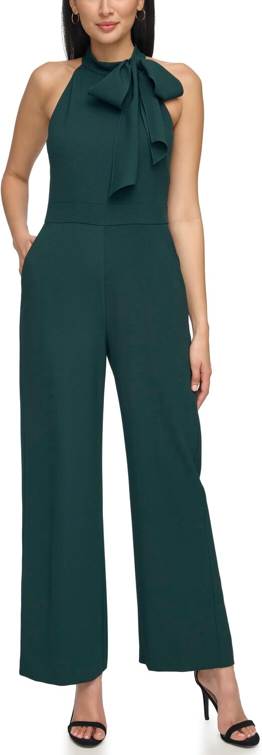 

Юбка Vince Camuto Signature Stretch Crepe Bow Neck Jumpsuit, цвет Hunter