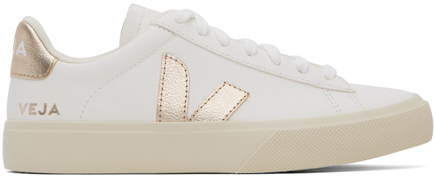 

Белые кожаные кроссовки Campo ChromeFree Veja, цвет White/Platine