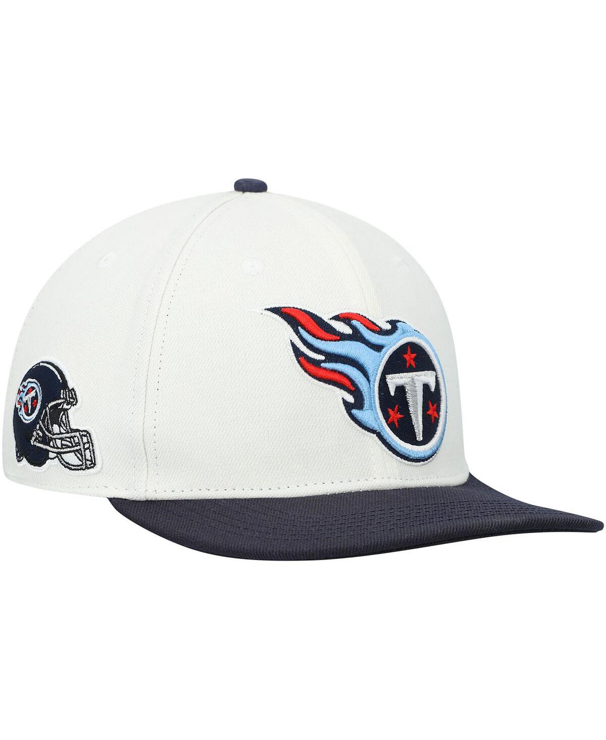Мужская бело-темно-синяя двухцветная бейсболка Tennessee Titans Snapback Pro Standard