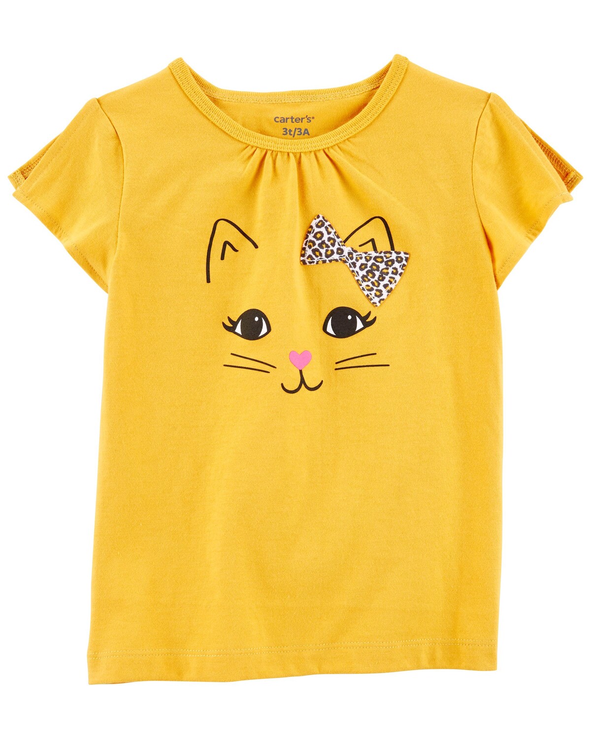 

Футболка Toddler Cat с бантом из джерси Carter's, желтый