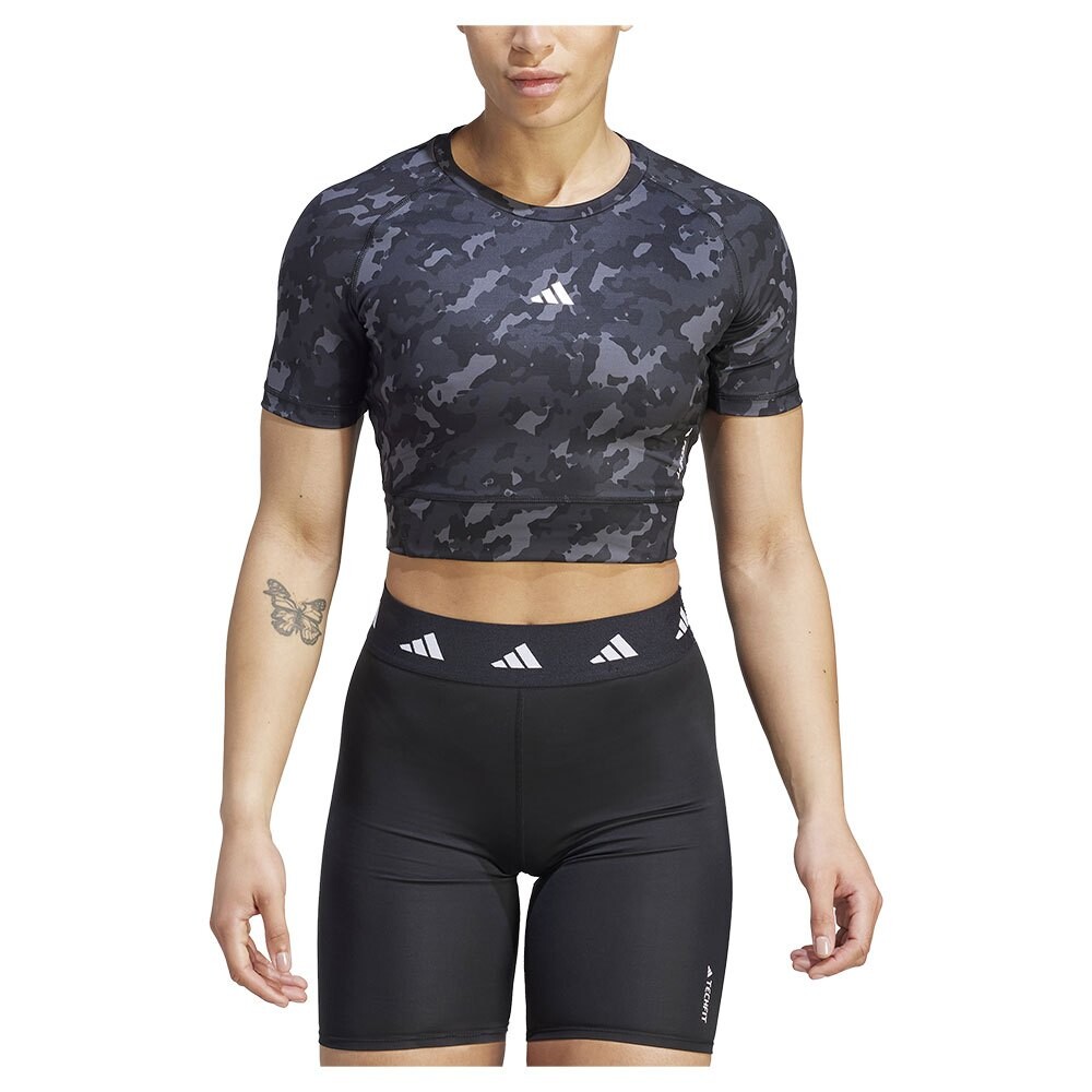 

Футболка adidas Techfit Camo Print, черный