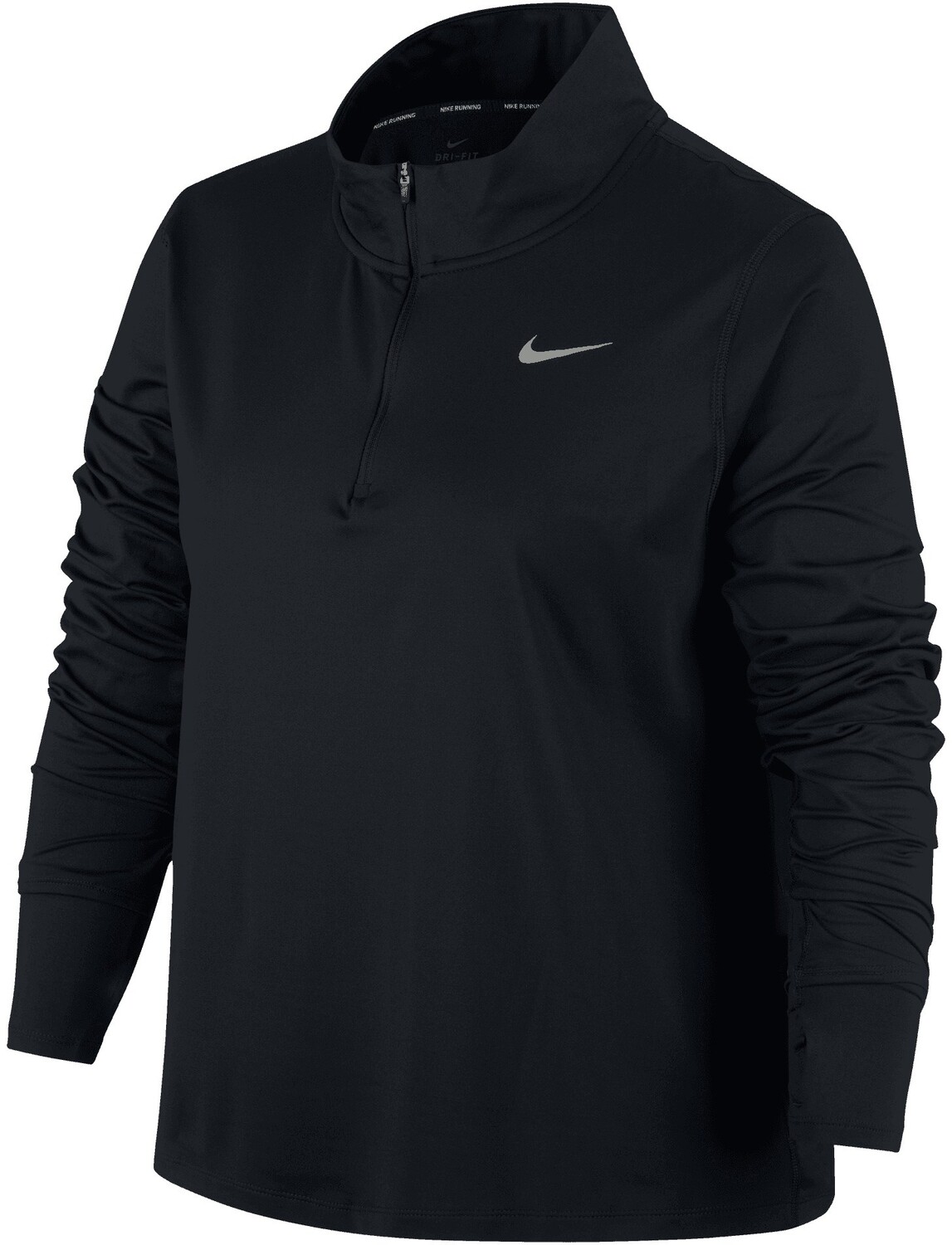 

Беговая футболка Element с полумолнией - женская Nike, черный