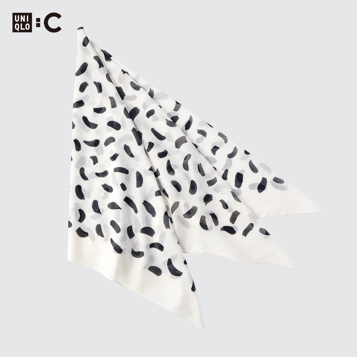 

Шарф из хлопковой и шелковой смеси (большой) Uniqlo, кремовый