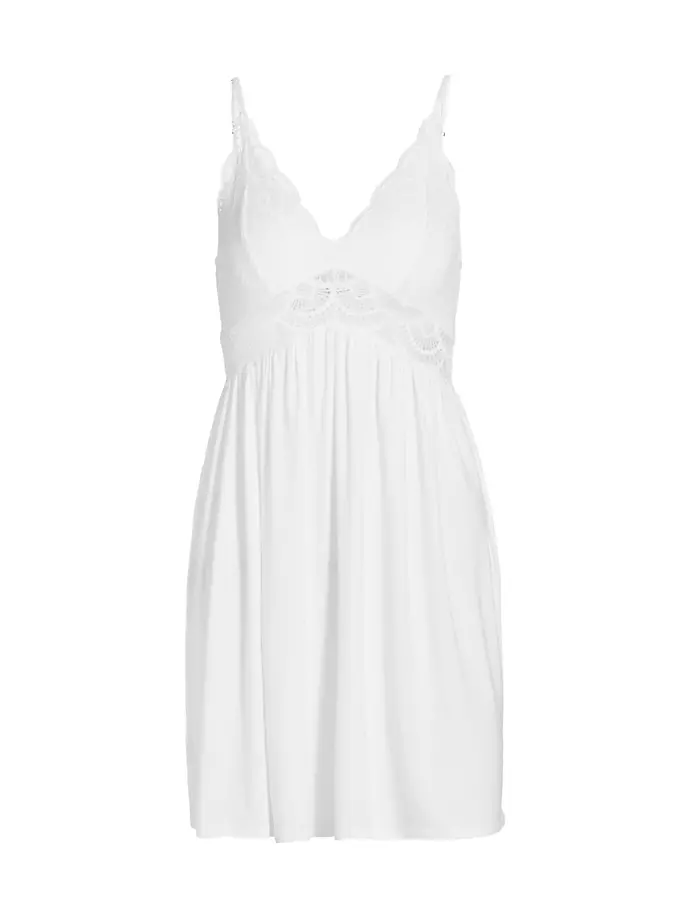 цена Сорочка Mariana с кружевной отделкой из модала Eberjey, белый