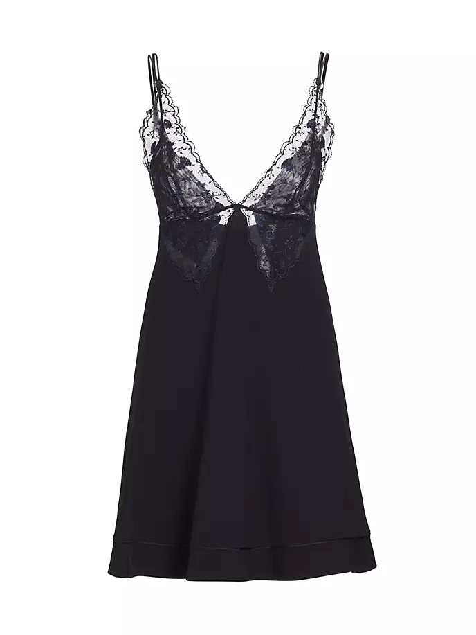 

Платье Babydoll Midnight с ботанической вышивкой La Perla, цвет onyx