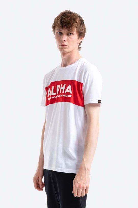 

Хлопковая футболка Alpha Industries, белый