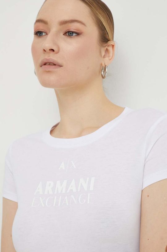 

Хлопковая футболка Armani Exchange, белый