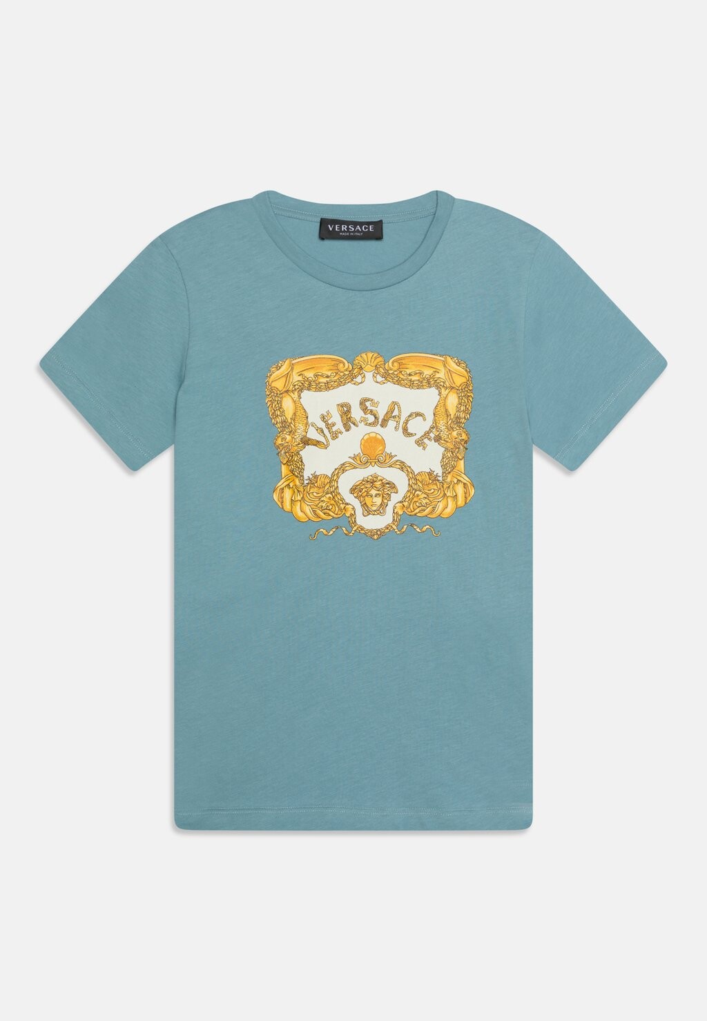 

Футболка с принтом La Vacanza Baroque Unisex Versace, цвет sky/oro