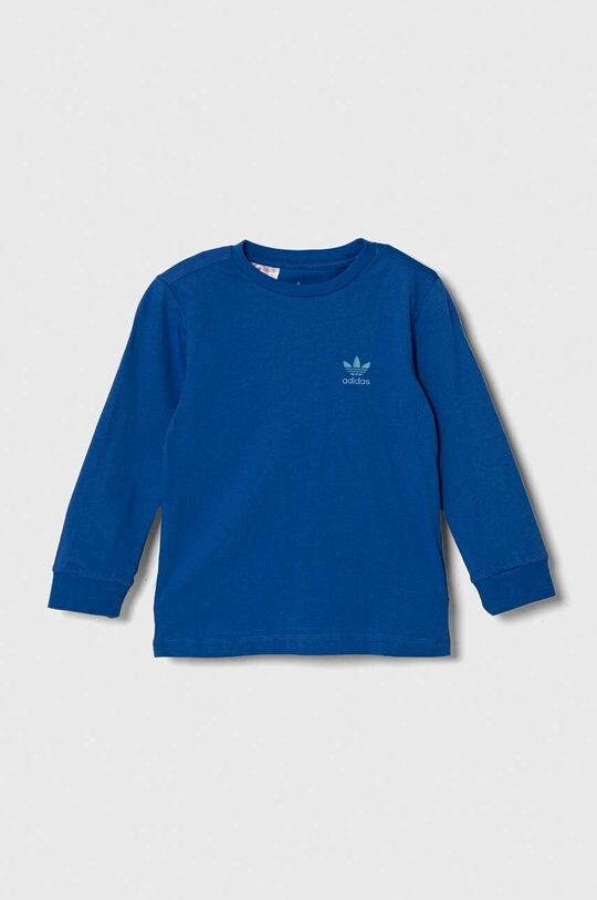 

Хлопковая рубашка с длинными рукавами для мальчиков и девочек adidas Originals, синий