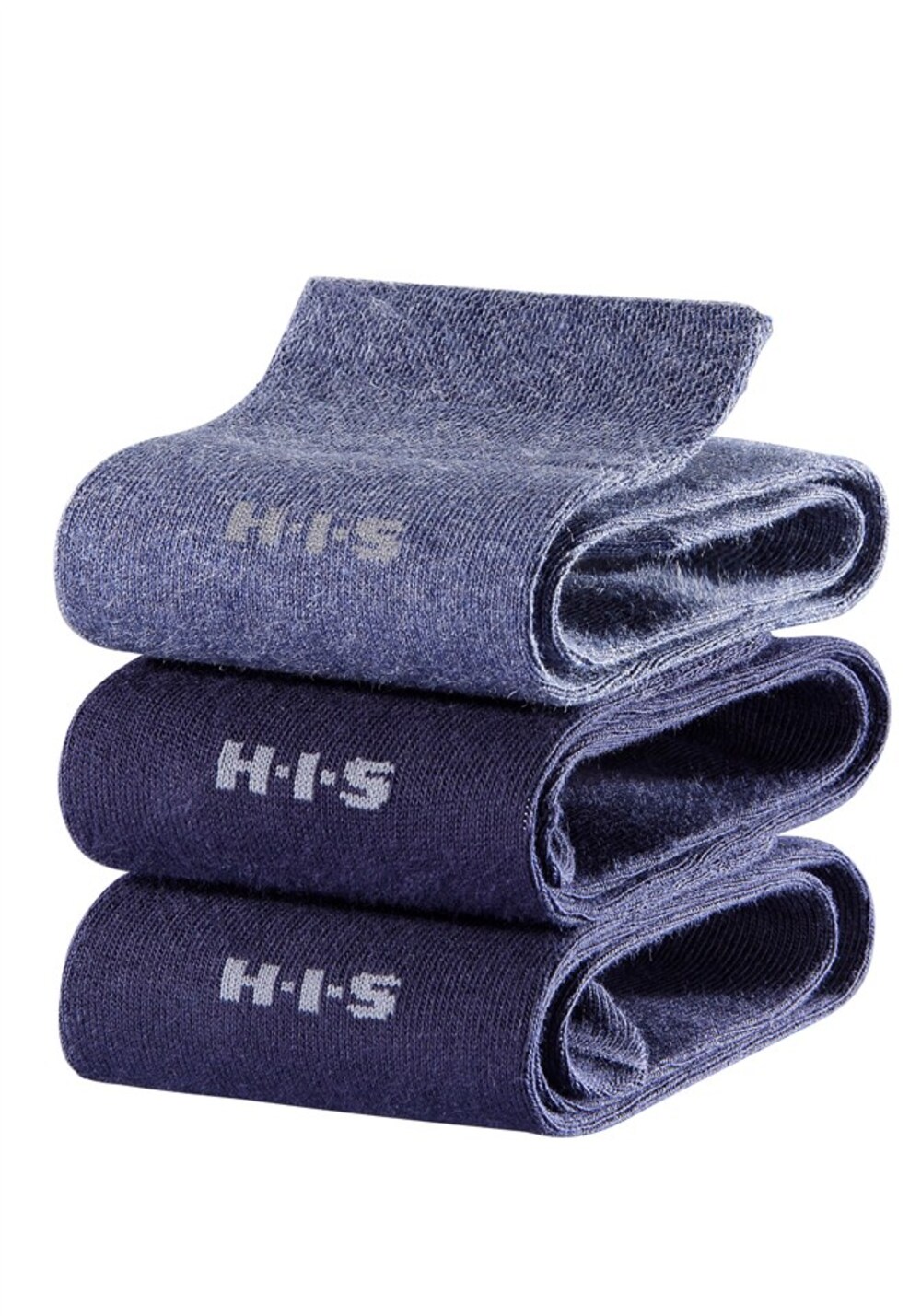 Носки до колена H.I.S, морской синий/пыльный синий цена и фото