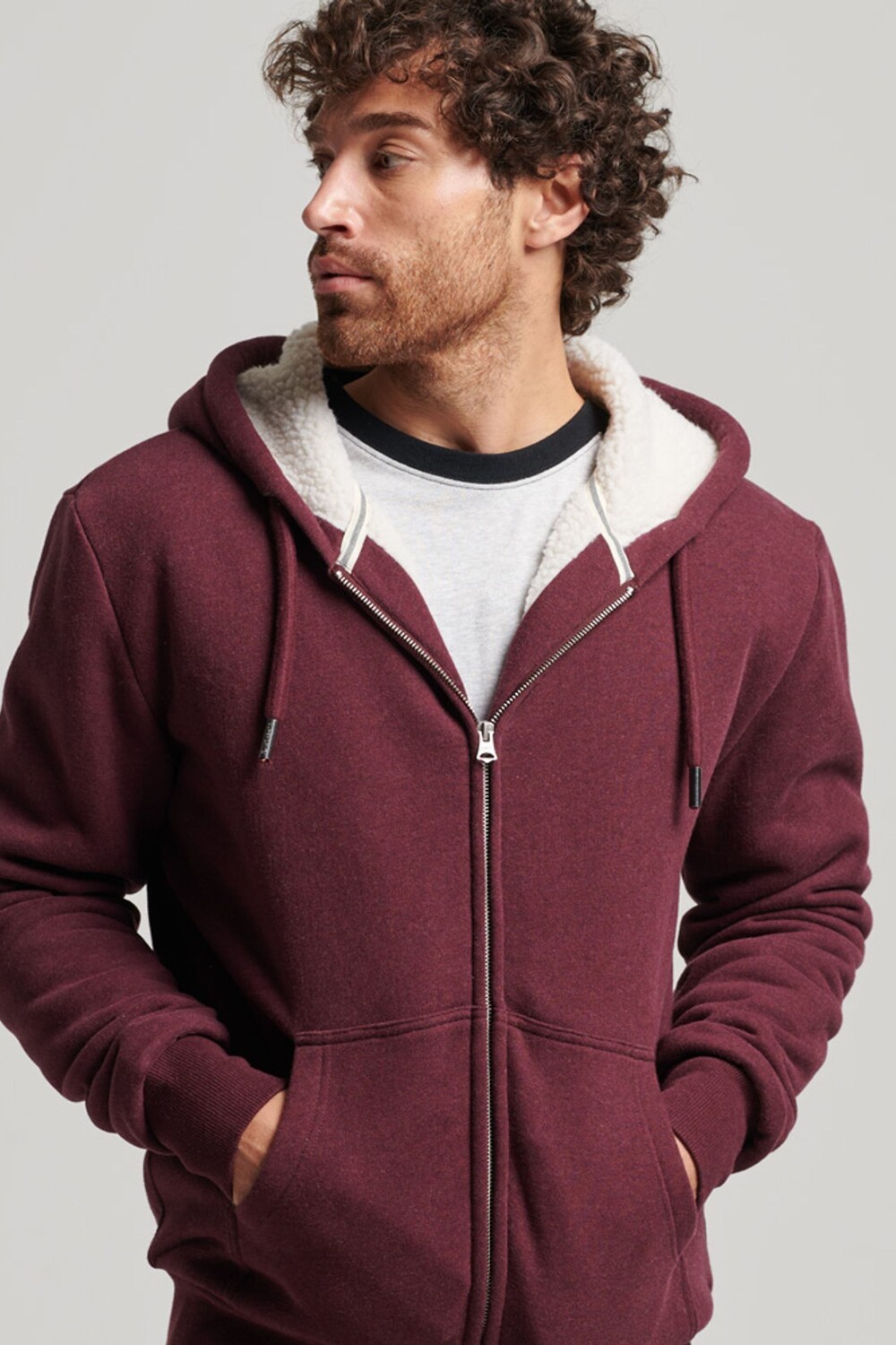 

Толстовка Essential на молнии Superdry, красный