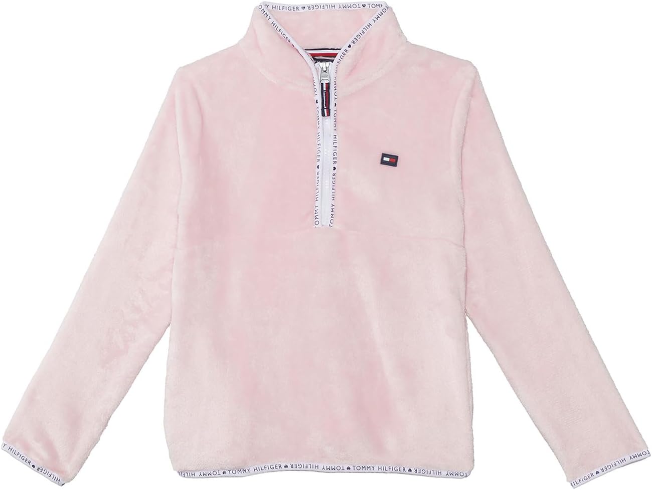 

Свитер Tommy Hilfiger Kids Tommy Chipie Fur Quarter Zip, цвет Rose Shadow