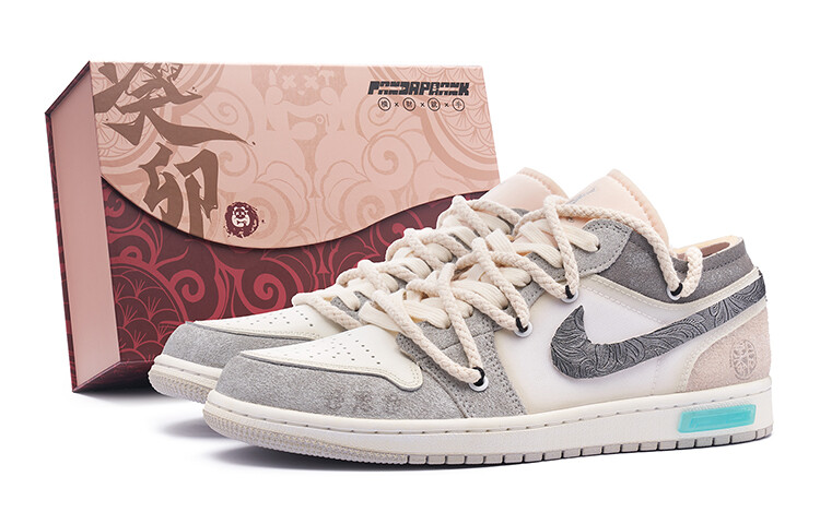 

Кроссовки Air JORDAN 1 Vintage Basketball Shoes Women's Low-Top Gray White