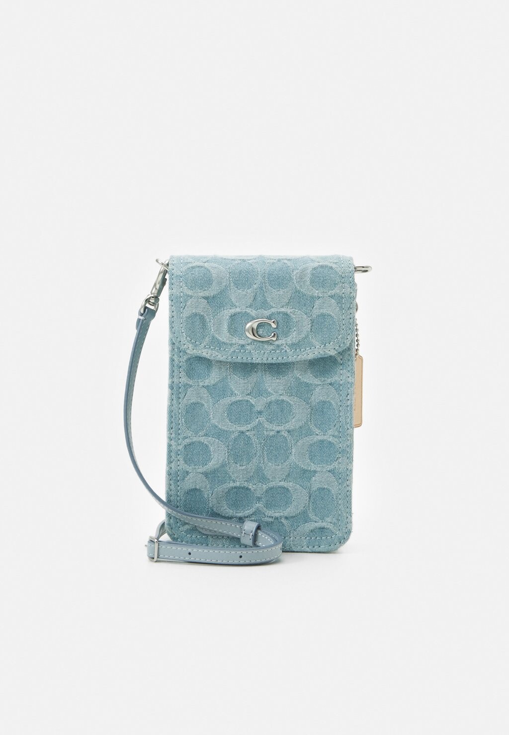 

Сумка через плечо WASHED SIGNATURE PHONE CROSSBODY Coach, бледно-голубой