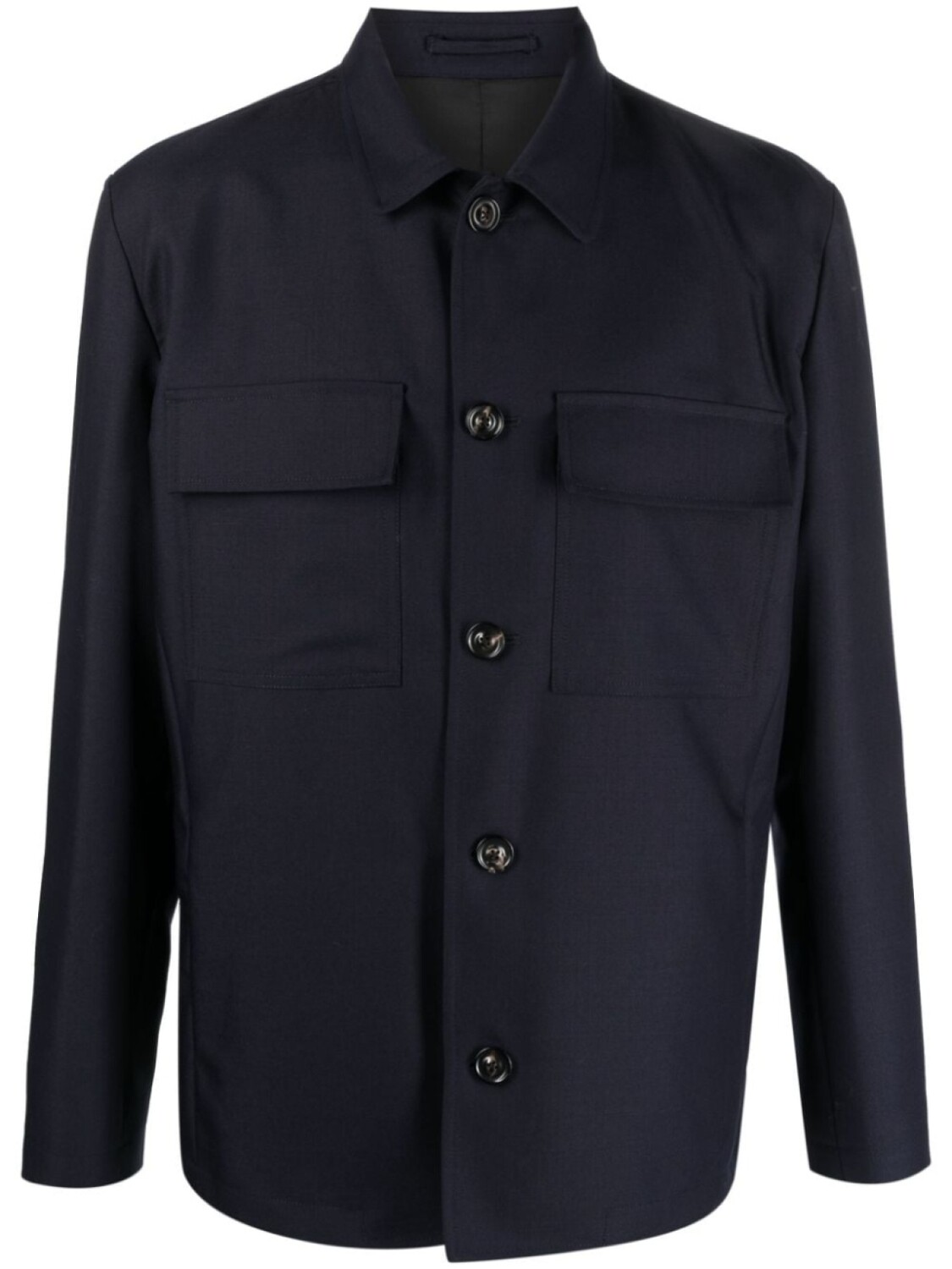 

Lardini spread-collar shirt jacket, синий
