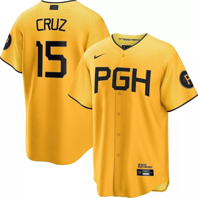 

Мужская футболка Nike Pittsburgh Pirates 2023 City Connect Oneil Cruz #61 Cool Base
