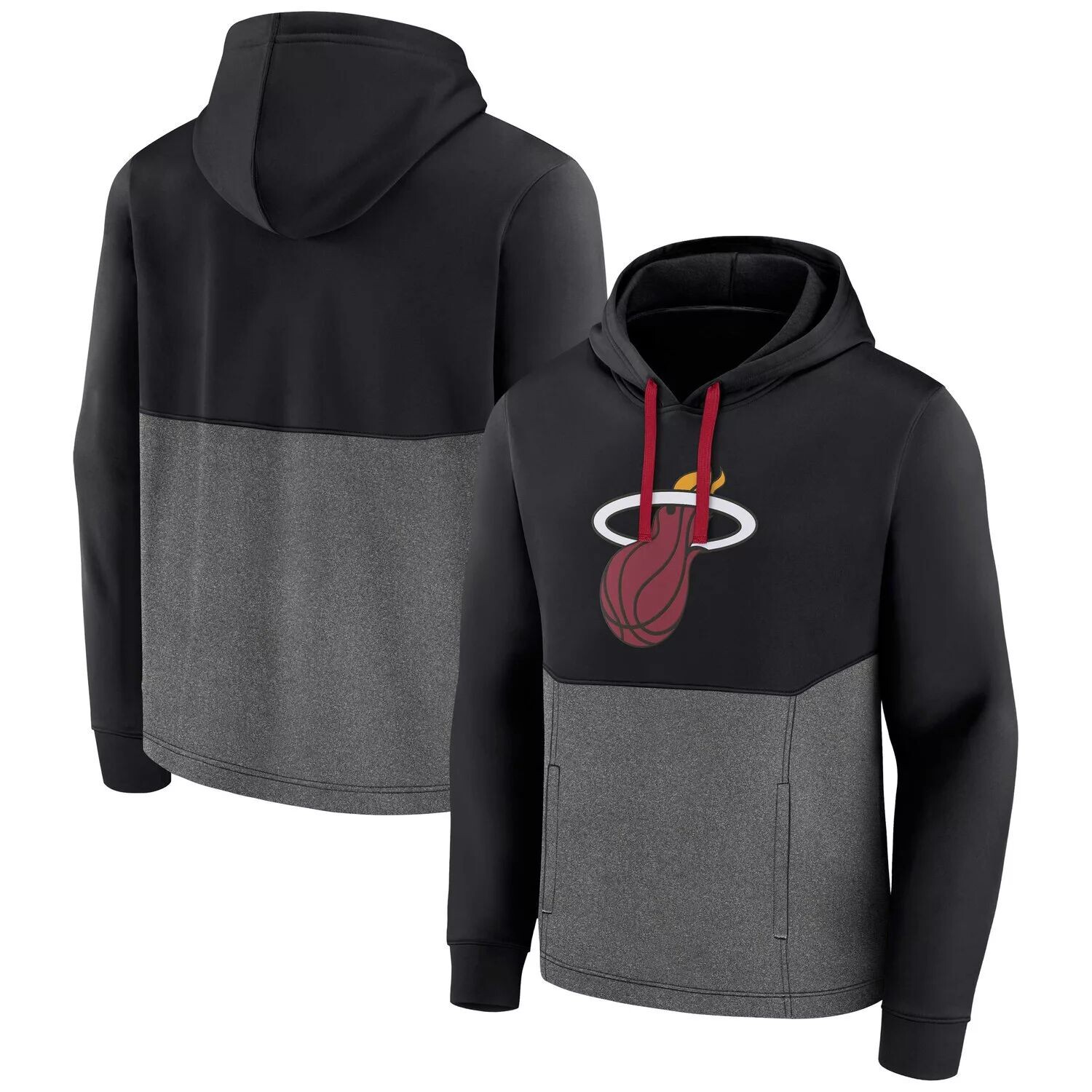 

Мужской черный пуловер с капюшоном с логотипом Miami Heat Winter Camp Fanatics
