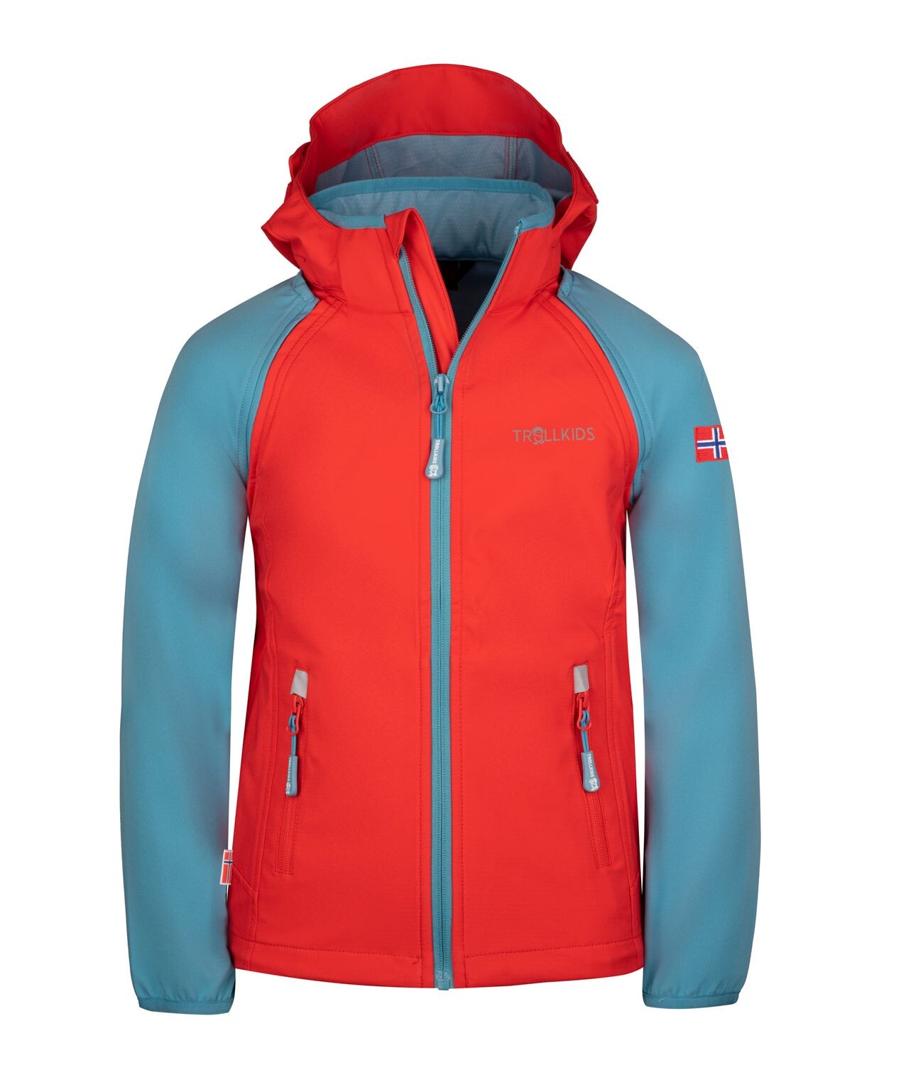 

Куртка софтшелл Trollkids Softshell Jacke Zip Off Rondane, цвет Rot/Delphinblau