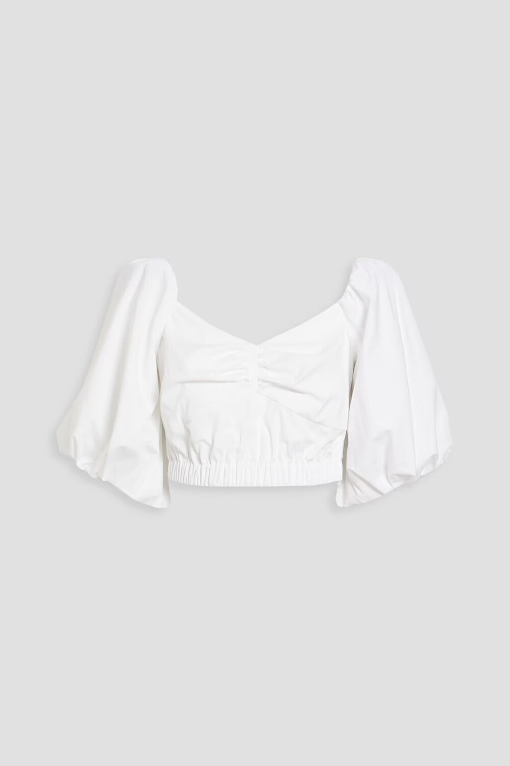 

Укороченная блузка из поплина со сборками Jason Wu, белый