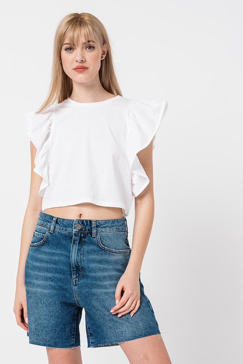 

Короткая блузка со складками United Colors Of Benetton, белый