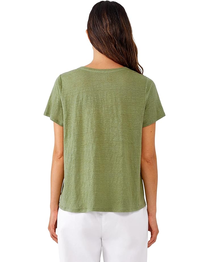 

Футболка Eileen Fisher Crew Neck Short Sleeve Tee, цвет Leaf