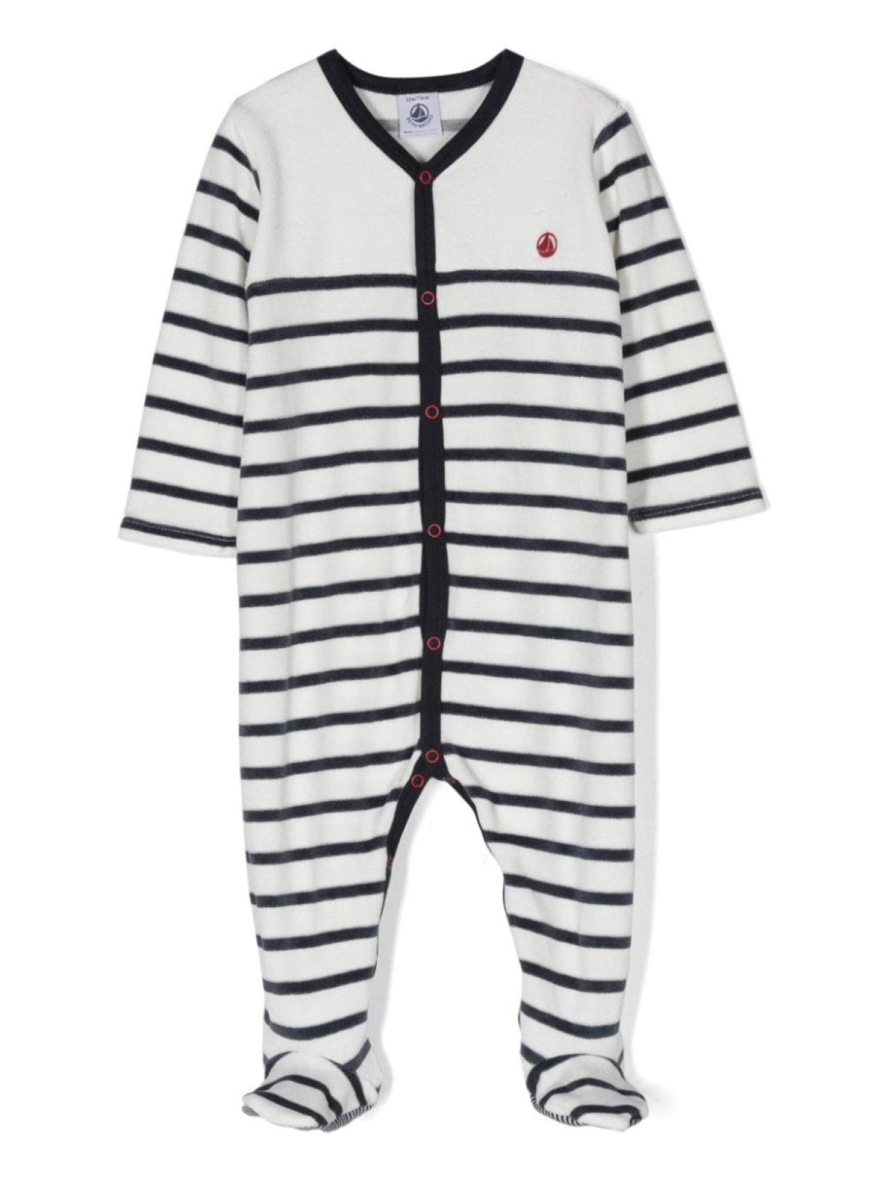 

Petit Bateau пижама в полоску, белый