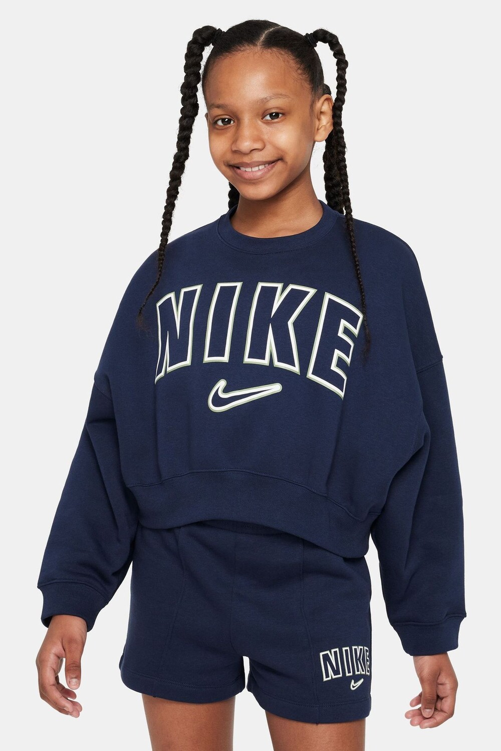 

Трендовый флисовый свитшот Nike, синий