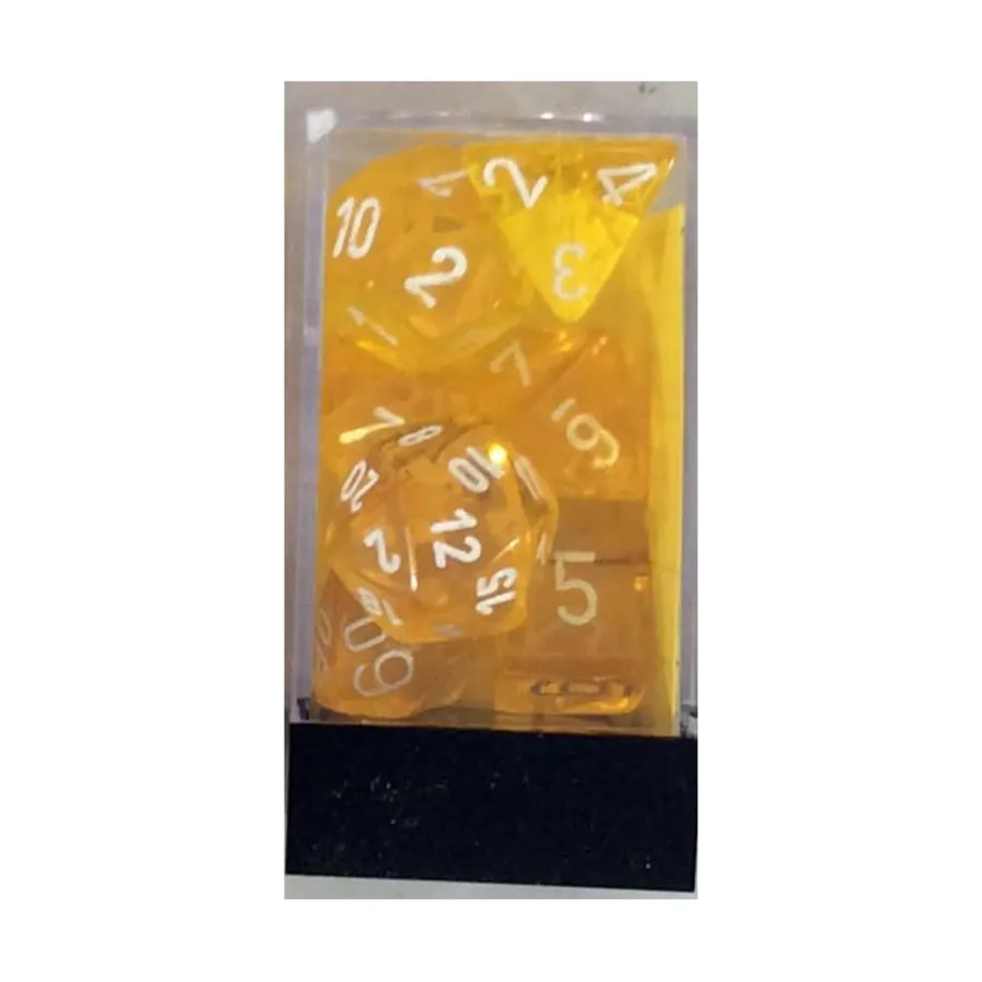 

Поликомплект желтый с белым — пересмотрено (7), Dice - Translucent - Poly Sets (Chessex)