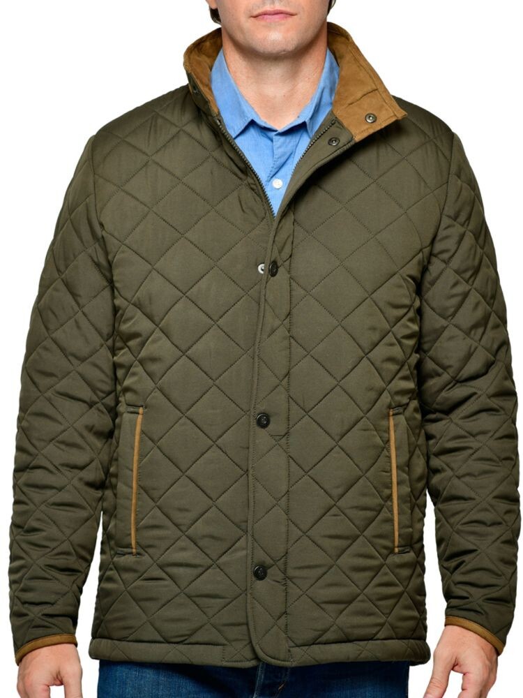 

Стеганая куртка-пуховик с бриллиантами Thermostyles, цвет Olive