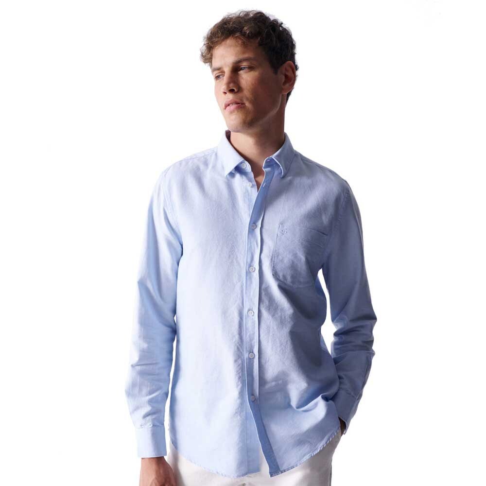 

Рубашка с длинным рукавом Salsa Jeans Basic Oxford Regular Fit, синий