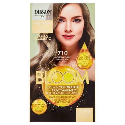 

Bloom Color Cream 710 Средний пепельный блондин, Dikson