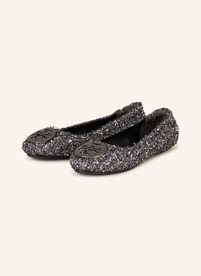 

Балетки minnie из пряжи с блестками Tory Burch, черный