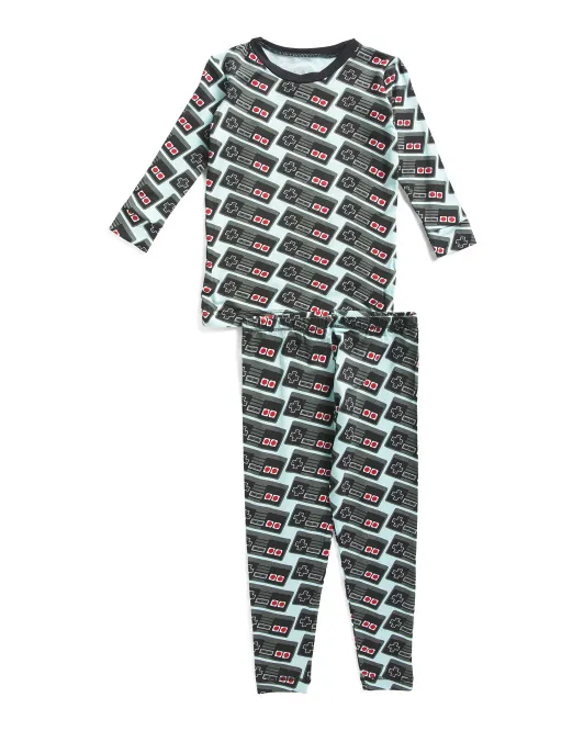 

Пижамный комплект с игровым контроллером для маленьких мальчиков Kickee Pants, цвет Multi
