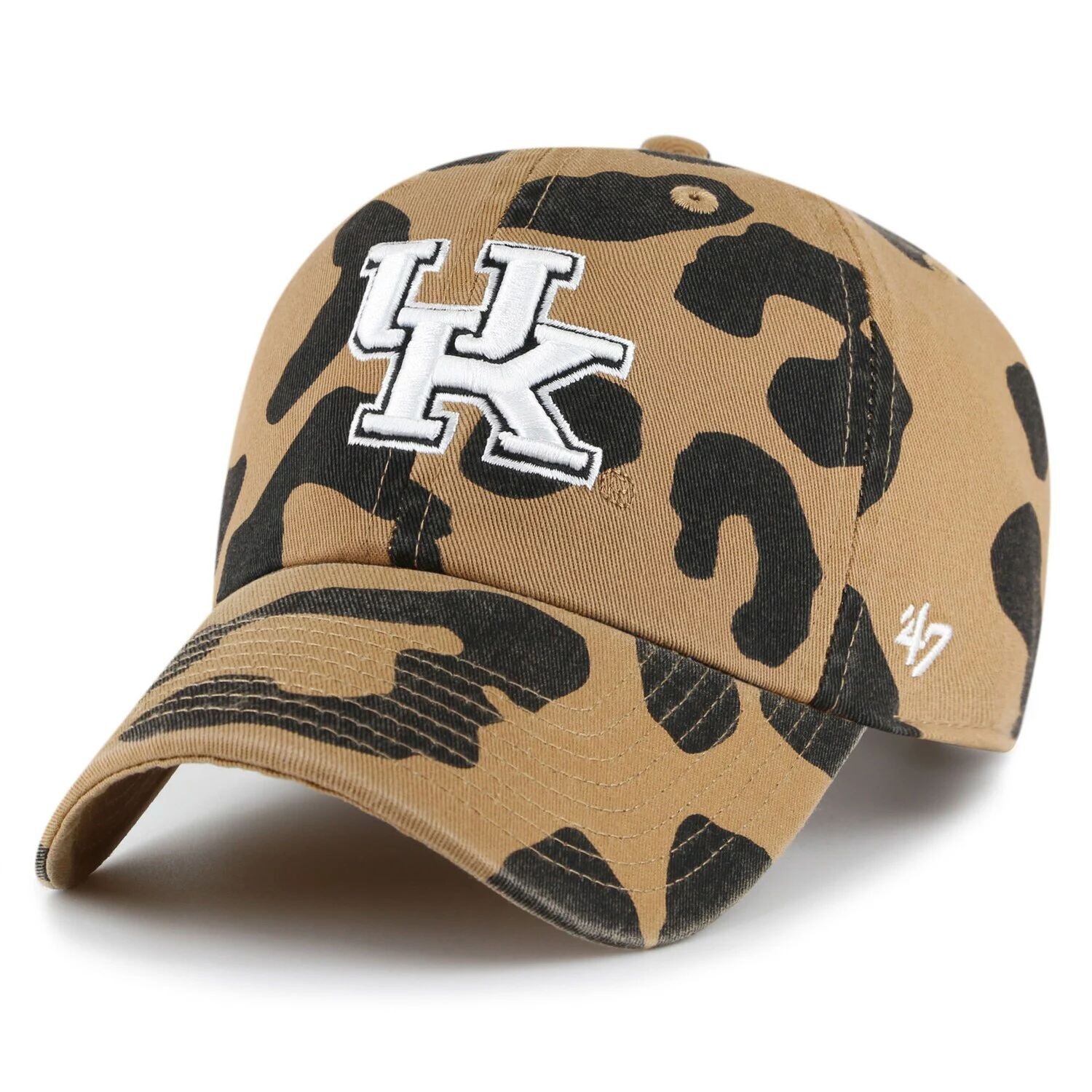 

Женская регулируемая шляпа '47 Kentucky Wildcats Rosette Leopard Clean Up
