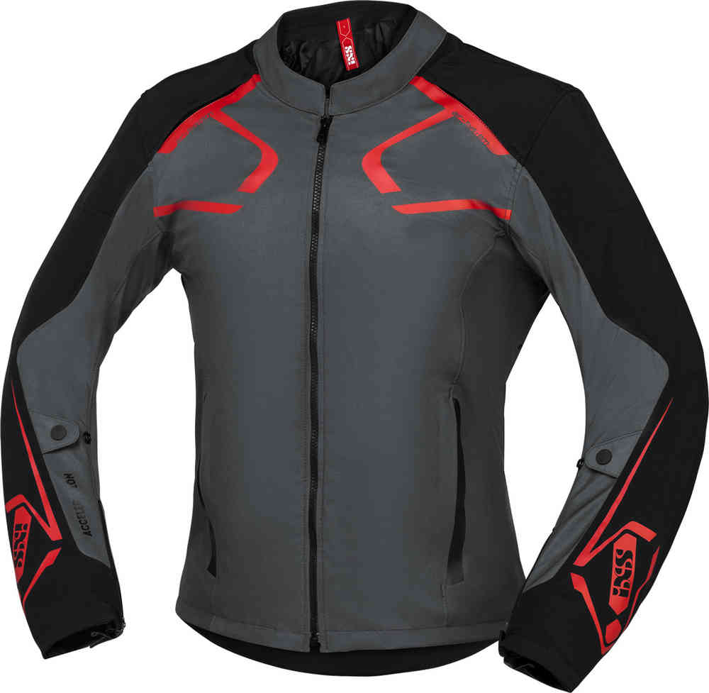 цена Мотоциклетная текстильная куртка Moto Dynamic IXS, серый/красный